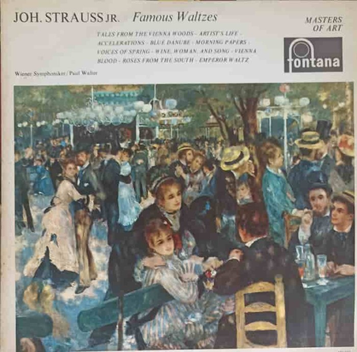 Disc vinil, LP. Famous Waltzes-JOHANN STRAUSS jr.-241041