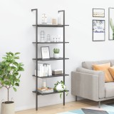 vidaXL Raft &icirc;nclinat cu 5 niveluri, negru, 64x35x185 cm
