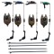 Set 4 senzori camuflaj, 4 swingeri multicolor, 4 suporti