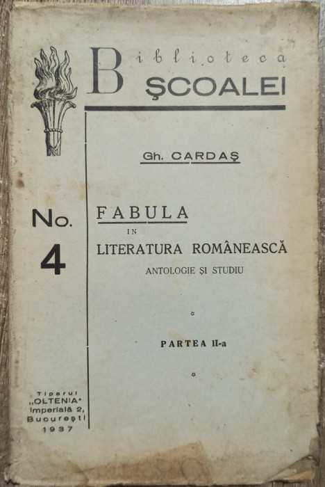 Fabula in literatura romaneasca - Gh. Cardas