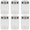 Borcane depozitare, capac argintiu, 6 buc., 1700 ml
