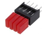 LED Roșu 1,8mm 4 Diode 20mA 110&deg; 3-7mcd