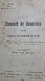 Elemente de geometrie pentru clasa III secundara de fete - H. Iacob