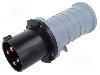 Conector alimentare AC, IEC 60309, IP44, 63A, {{Tensiune nominala}}, 4 pini, AMPHENOL - 2CMA166750R1000