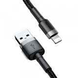 Cablu Date si Incarcare USB-A - Lightning Baseus Cafule, 18W, 0.5m, Gri CALKLF-AG1, Apple