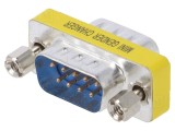 Adaptor D-Sub 9 pini mufă placat nichel