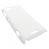 Husa tip capac plastic cauciucat alb pentru Sony Xperia L (C2104 / C2105) S36h