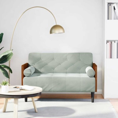 Gossi canapea loveseat cu perne de sustinere gri deschis 110 cm foto