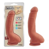 Dildo Clasic Cu Ventuza Carnal Pleasure, Bronz, 23.5 cm, Chisa Novelties