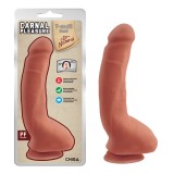 Cumpara ieftin Dildo Clasic Cu Ventuza Carnal Pleasure, Bronz, 23.5 cm