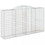 Cumpara ieftin Cos gabion arcuit, 300x50x160/180 cm, fier galvanizat