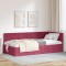 vidaXL Cadru de pat colțar cu headboard bordo 90 x 190 cm Catifea 42016382
