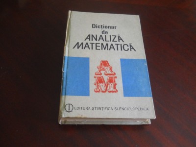 Dictionar de analiza matematica de Ion Chitescu,Romulus Cristescu,1989 Ed. cartonata Carte noua foto