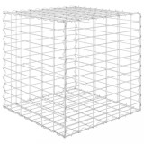 Strat inaltat cub gabion, 60 x 60 x 60 cm, sarma de otel