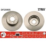 Set disc frana Mercedes Clasa S (W140) 02.91-10.98, Clasa S Coupe (C140) 07.92-12.99, Fata, 320X30mm, ventilat, TRW