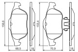 BOSCH 0 986 424 616 set placute frana,frana disc