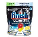 Detergent capsule pentru masina de spalat vase Finish Quantum Ultimate, Lemon, 100 spalari