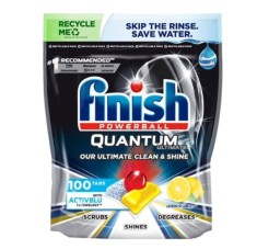 Detergent capsule pentru masina de spalat vase Finish Quantum Ultimate, Lemon, 100 spalari