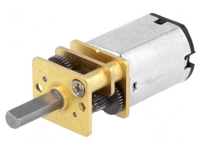 Motor DC cu Transmisie LP 6V 360mA Ax Crestătură D 75:1 Micro Metal Gearmotor