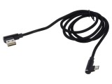 Cablu USB 2.0 1m Negru Textile Quick Charge