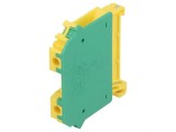 Conector de &Icirc;mbinare pentru Șine 0,5-6mm&sup2; 2 Borne Galben-Verde