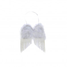 Decoratiune Craciun - Angel Wings Feather White, 34x30cm |