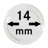 Capsule monede, transparente, 10 buc, diametru 14 mm, made in Germania