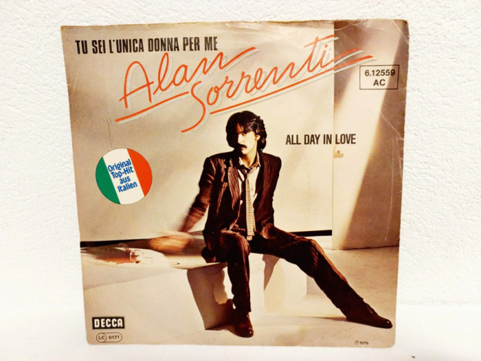 Alan Sorrenti - All Day In Love, vinil, LP single, DECCA, 1979, LC 0171, 45RPM