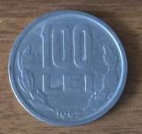 100 lei 1992, Rom&acirc;nia, 9 cu coadă scurtă