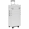 Troler de cosmetice, argintiu, aluminiu
