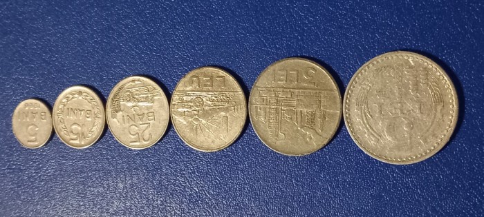 Set 6 Monede Republica Socialista Romania 1966 -1978