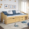 VidaXL Pat de zi cu 3 sertare &quot;IRUN&quot;, 90x200 cm, lemn masiv pin