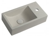 CREST SMALL lavoar din beton, dreapta, 40x22cm, gresie