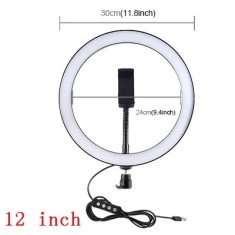 Inel luminos L Light, 10/12 inch, Dimerizabil, Selfie, Bloggeri, Vlogging, VideoInel luminos L Light, 10/12 inch, Dimerizabil, Selfie, Bloggeri, Vlogg foto