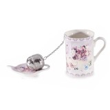 Set cana portelan, infuzor ceai, farfurioara in cutie cadou &Oslash; 7,5 cm x 10,5 H, 300 ml