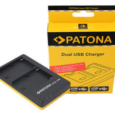 Sony NP-FM500H FM500H Dual Quick baterie / încărcător de baterie cu cablu micro USB - Patona