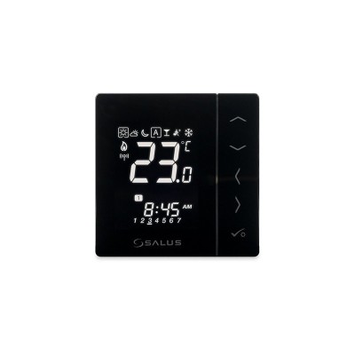 TERMOSTAT WIRELESS DIGITAL SALUS VS20BRF NEGRU PROGRAMABIL SALUS IT600 foto