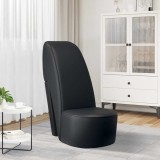 vidaXL Scaun, design toc &icirc;nalt, negru, piele ecologică 248647