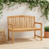 vidaXL Bancă din lemn sculptată manual cu flori natural 42030013