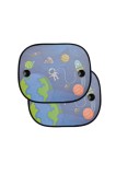 Cumpara ieftin Set 2 parasolare auto cu imprimeu Space, fixare ventuze, 44x36 cm, Multicolor