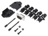 Conector D-Sub 9 pini tata drept Amphenol, terminal surub, neecranat, plastic, montare cablu