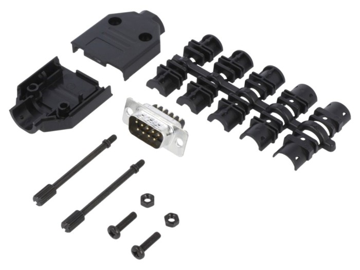 Conector D-Sub 9 pini tată drept