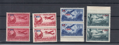 ROMANIA 1952 LP 319 LP 319 a POSTA AERIANA SUPRATIPAR PERECHE SERII MNH foto