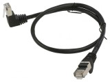 Patch Cord F/UTP Cat 5e Negru 0,5m Ecranat, Goobay