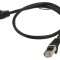 Patch Cord F/UTP Cat 5e Negru 0,5m Ecranat