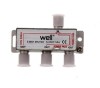 Splitter CATV Well, 3 cai, 2450MHz, Distribuitor Semnal TV Satelit, Conexiune F