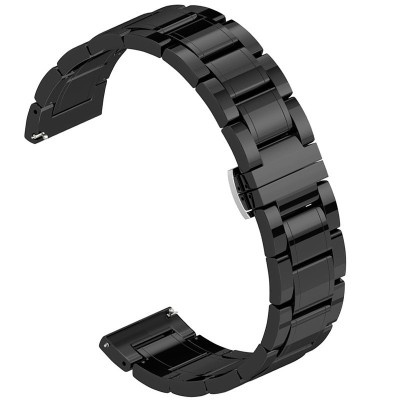 Curea ceramica, compatibila Garmin Vivoactive 4, telescoape Quick Release, 22mm, Negru foto