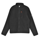 Jachetă Fleece Neagră cu Fermoar și Buzunare pentru Barbati, CMCLASS