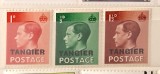 Lot 3 timbre British Post Office Tangier 1937&ndash;1949 &ndash; Regele George VI &ndash; Tangier Postage -A85