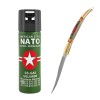 Set spray cu piper si cutit model spaniol 15 cm, auto-aparare, 110 ml, verde
